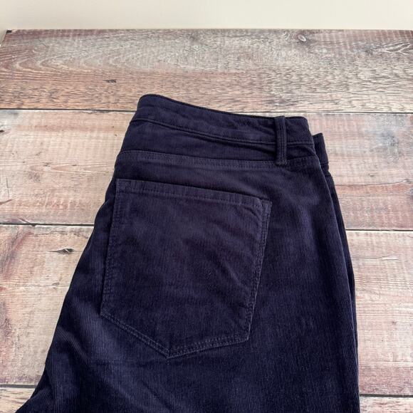 Talbots Corduroy Pants Women's 14 Curvy Jegging Skinny Cords Dark Navy Blue - Picture 3 of 10